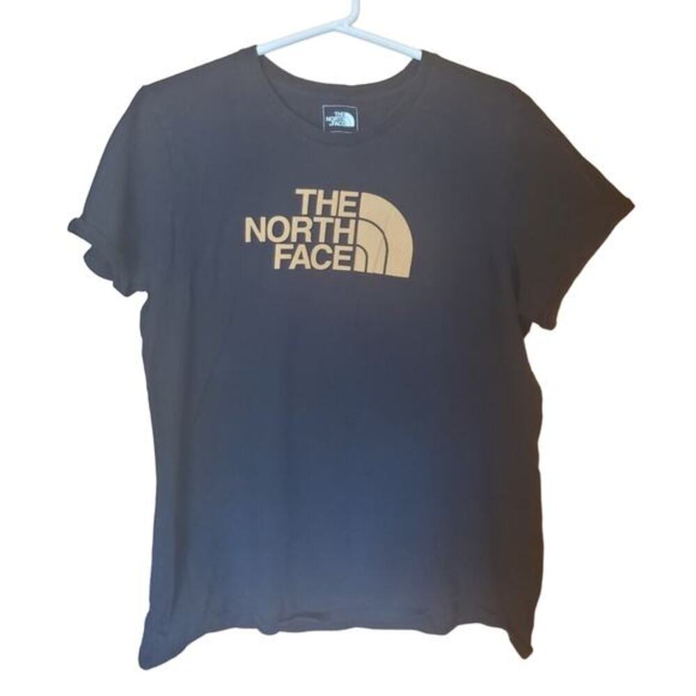 The North Face Womens Sz XL T-Shirt Black Logo Short‎ Sleeve Crew Neck Tee